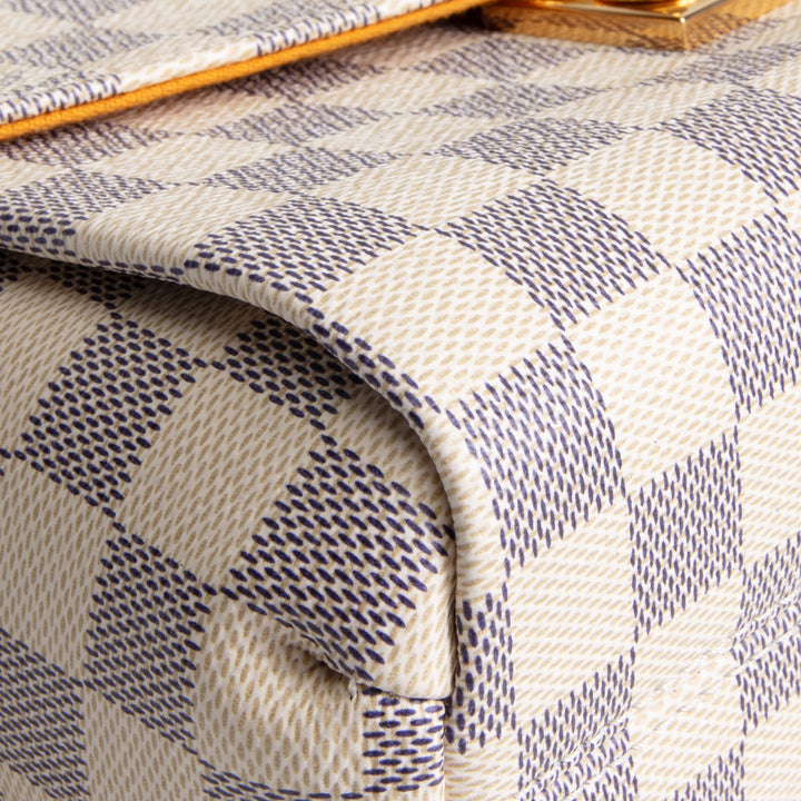 LOUIS VUITTON Damier Azur Braided Croisette Rose