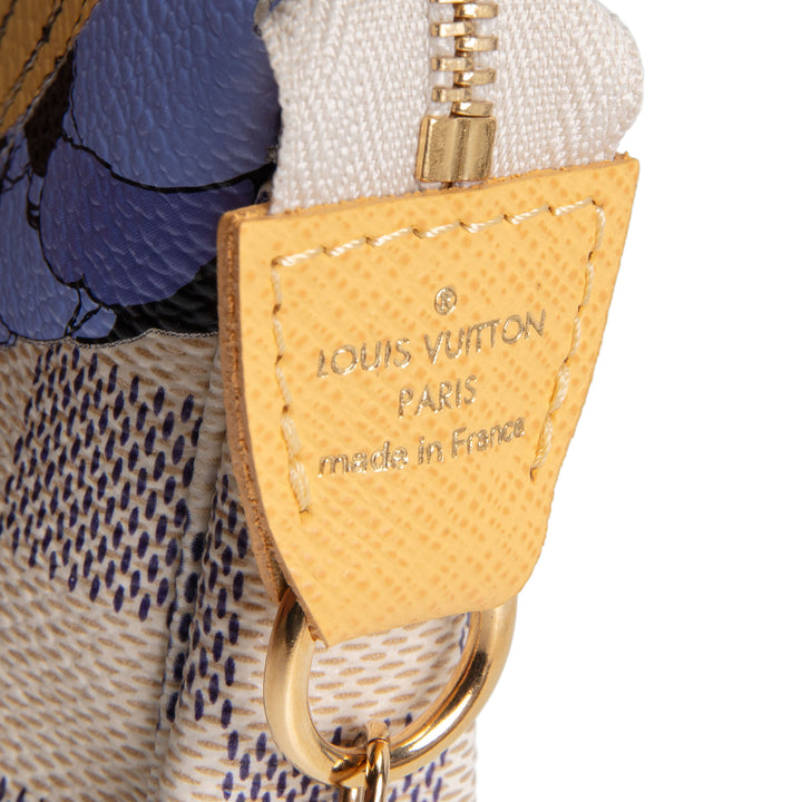 LOUIS VUITTON Mini Pochette Accessories Damier Azur Illustre