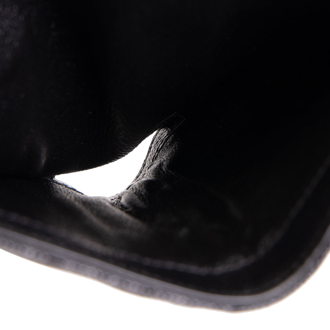 SAINT LAURENT Grain De Poudre Matelasse Chevron Flap Card Case