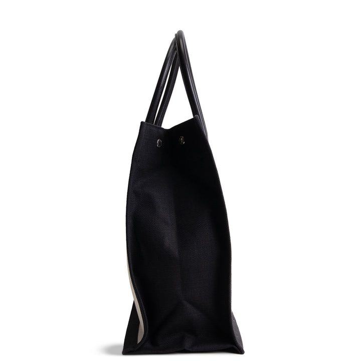 SAINT LAURENT Canvas Large Rive Gauche Tote - Neutral
