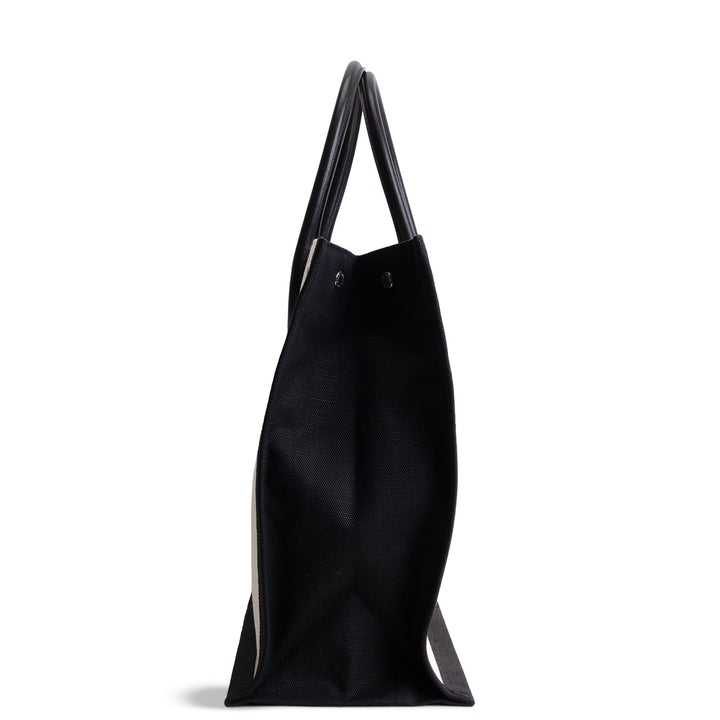 SAINT LAURENT Canvas Large Rive Gauche Tote - Neutral