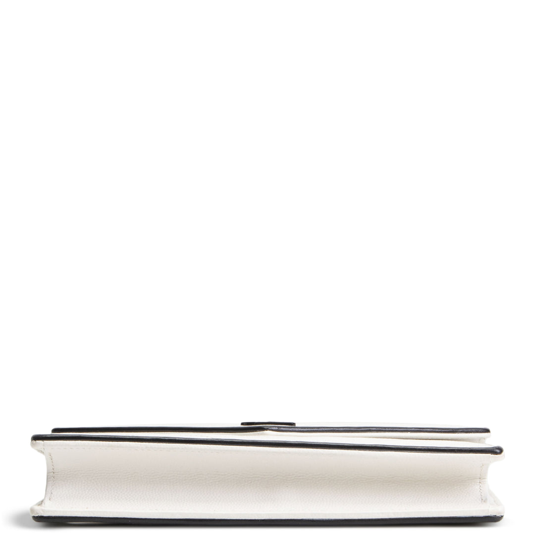 SAINT LAURENT Envelope Wallet on Chain - White w/ Black