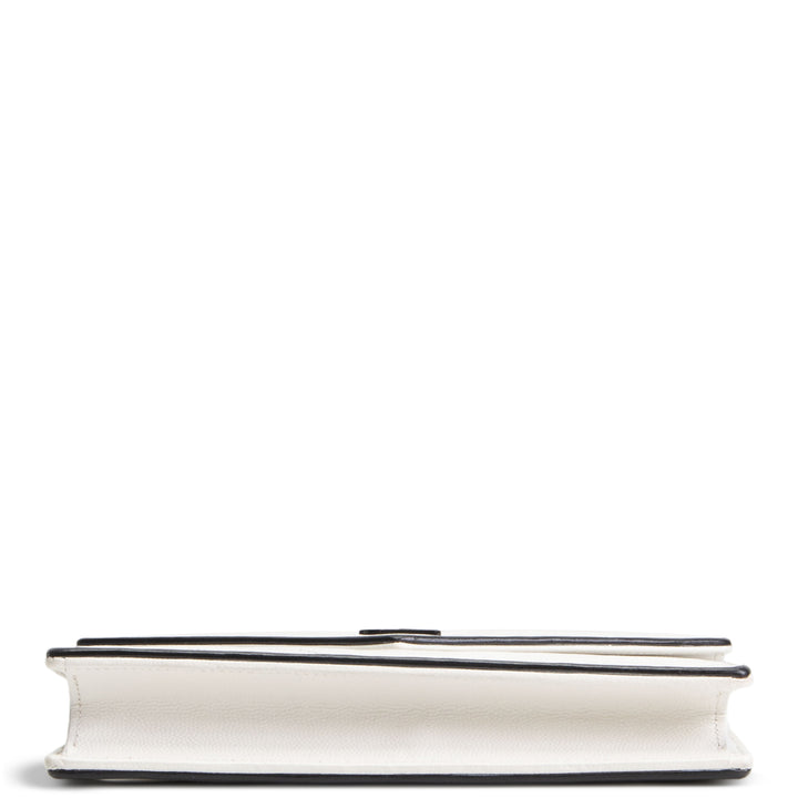 SAINT LAURENT Envelope Wallet on Chain - White w/ Black