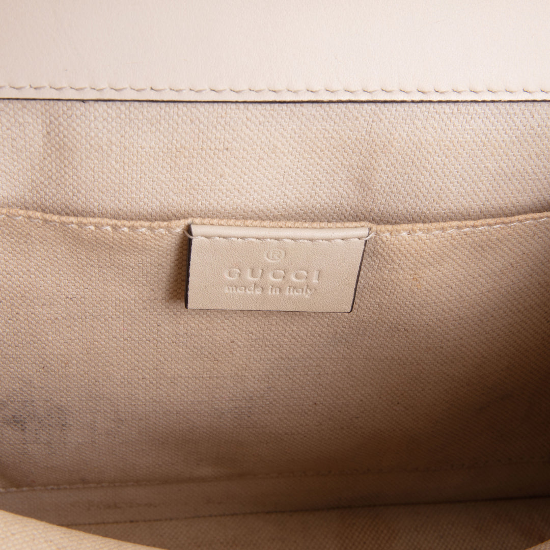GUCCI Dionysus Bamboo Top Handle w/ Web Strap - Cream/Blue/Red
