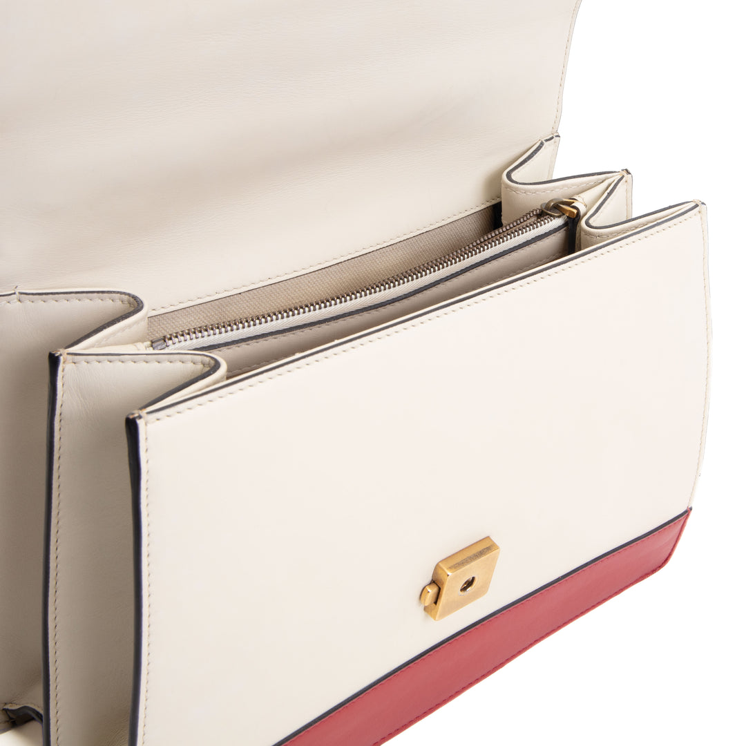 GUCCI Dionysus Bamboo Top Handle w/ Web Strap - Cream/Blue/Red
