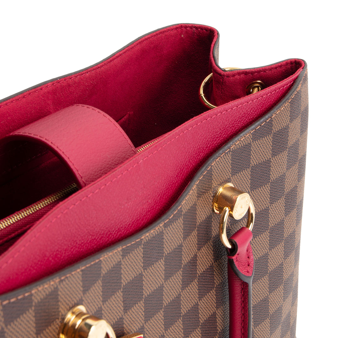 LOUIS VUITTON Damier Ebene Riverside Tote - Cranberry