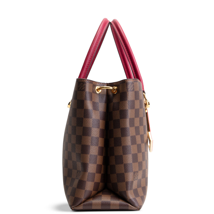 LOUIS VUITTON Damier Ebene Riverside Tote - Cranberry