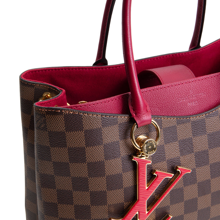 LOUIS VUITTON Damier Ebene Riverside Tote - Cranberry
