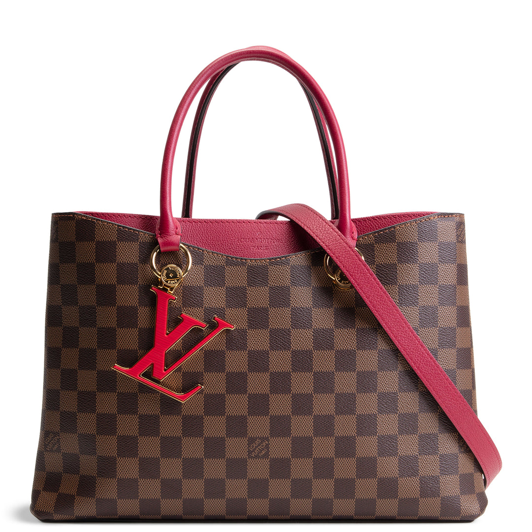 LOUIS VUITTON Damier Ebene Riverside Tote - Cranberry