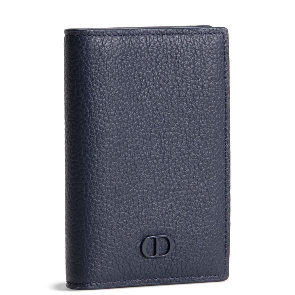 DIOR Leather Card Holder - Navy