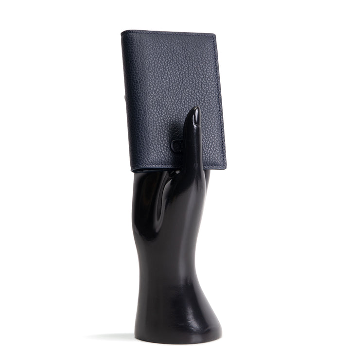 DIOR Leather Card Holder - Navy