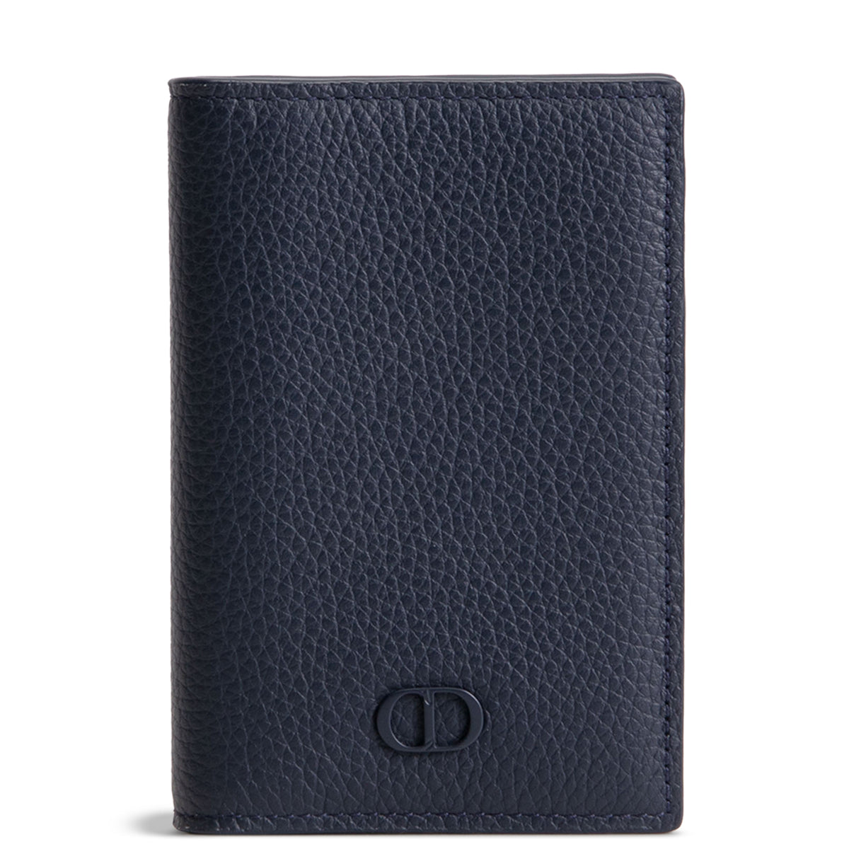 DIOR Leather Card Holder - Navy
