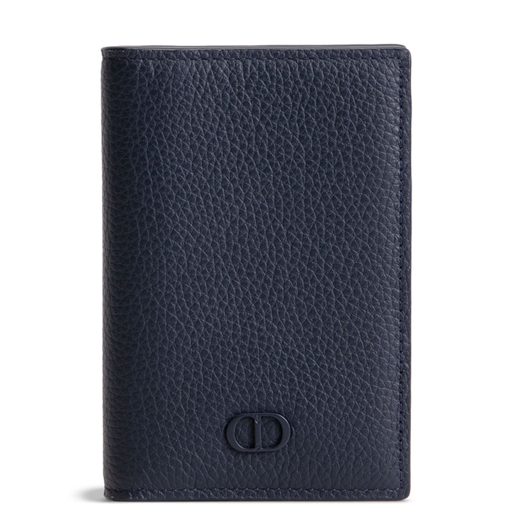 DIOR Leather Card Holder - Navy