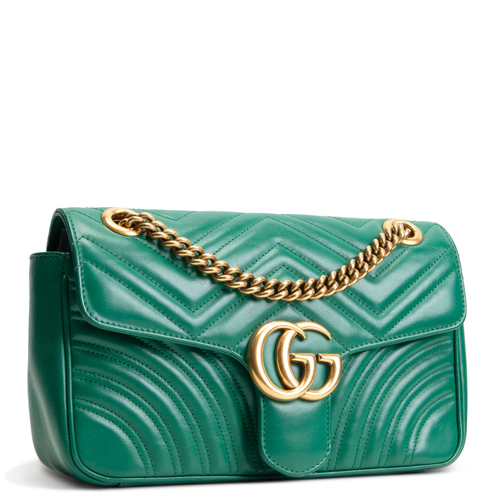 GUCCI GG Marmont Small Shoulder Bag - Green