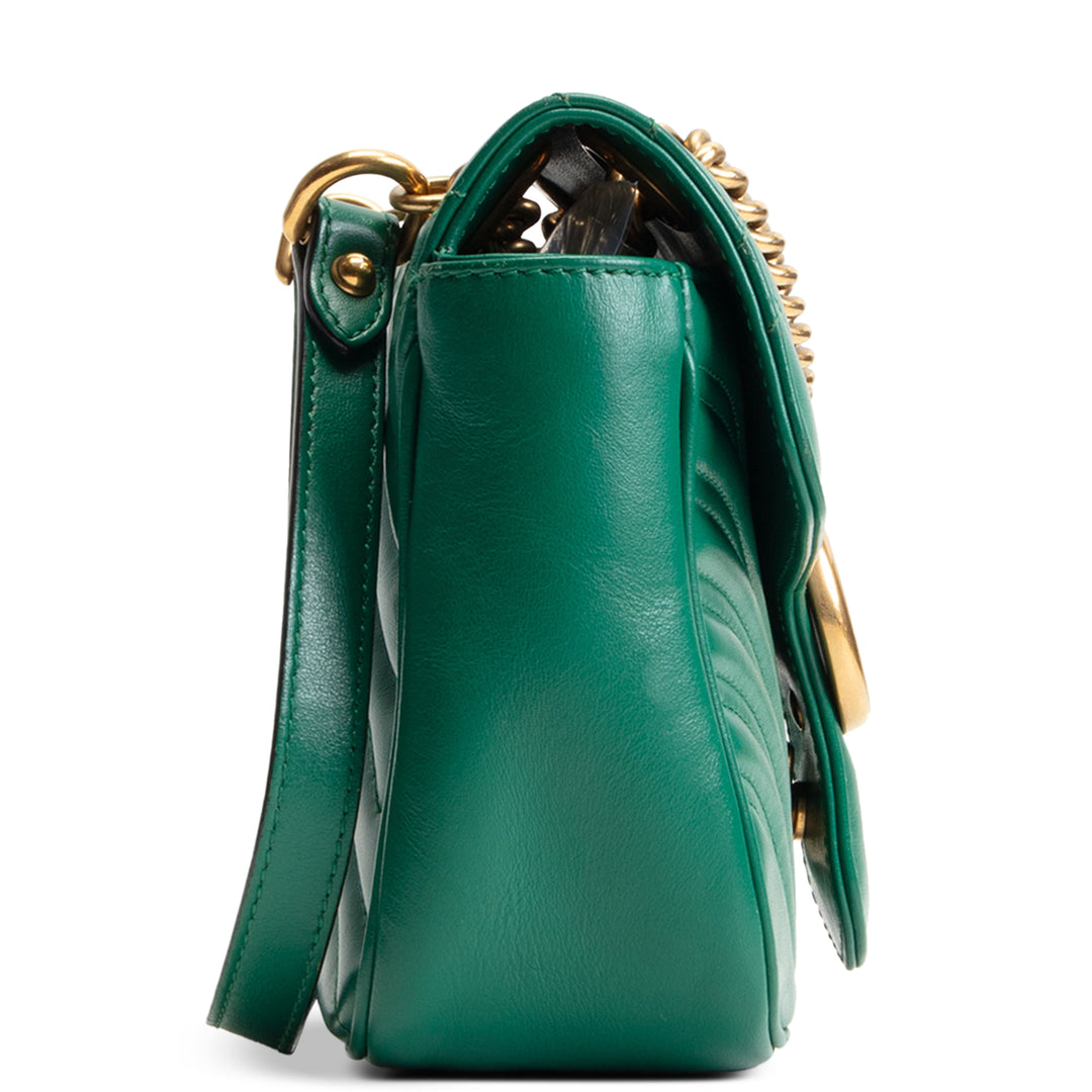 GUCCI GG Marmont Small Shoulder Bag - Green