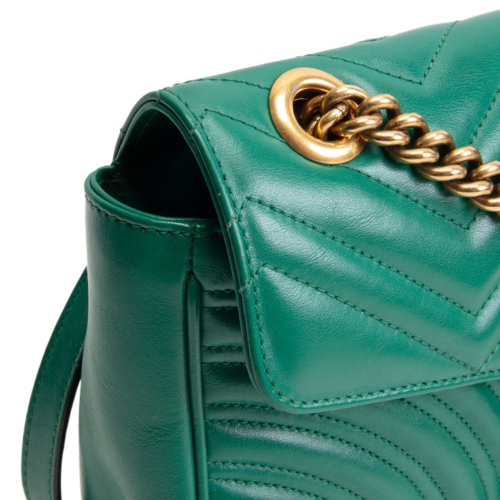 GUCCI GG Marmont Small Shoulder Bag - Green