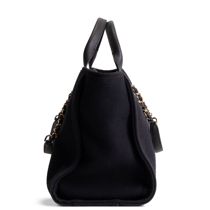 CHANEL Small Canvas Deauville Tote - Black