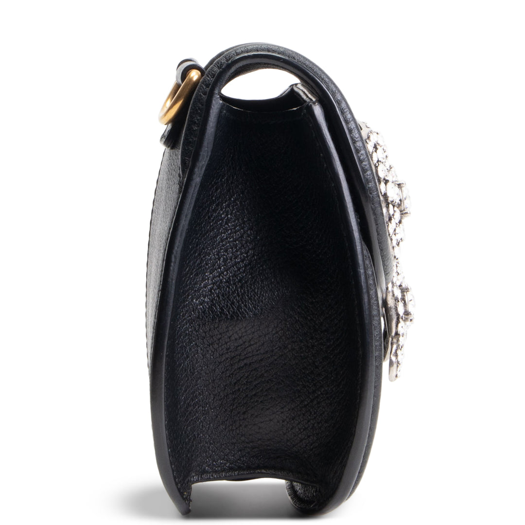GUCCI Web Crystal Butterfly Stripe Small Totem Bag
