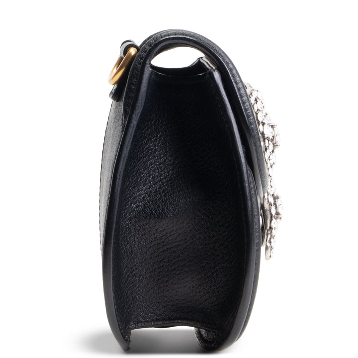 GUCCI Web Crystal Butterfly Stripe Small Totem Bag