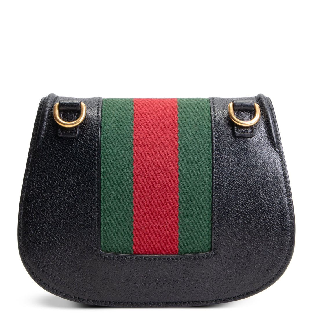 GUCCI Web Crystal Butterfly Stripe Small Totem Bag