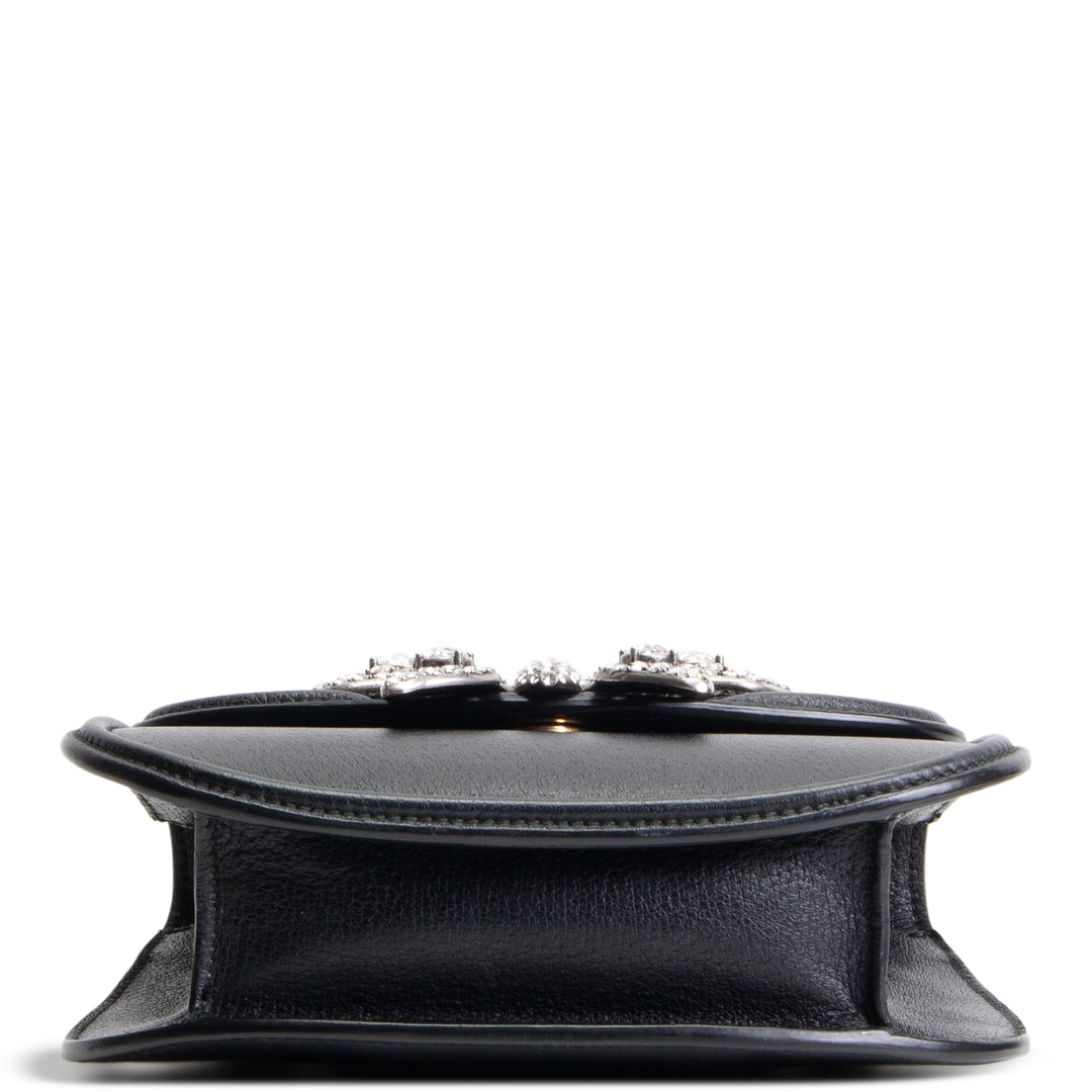 GUCCI Web Crystal Butterfly Stripe Small Totem Bag