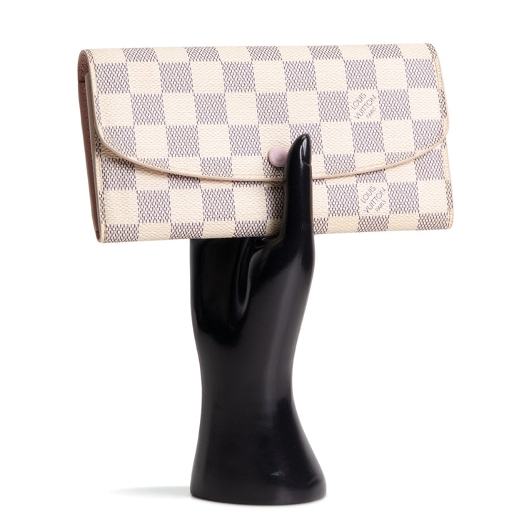 LOUIS VUITTON Damier Azur Emilie Wallet