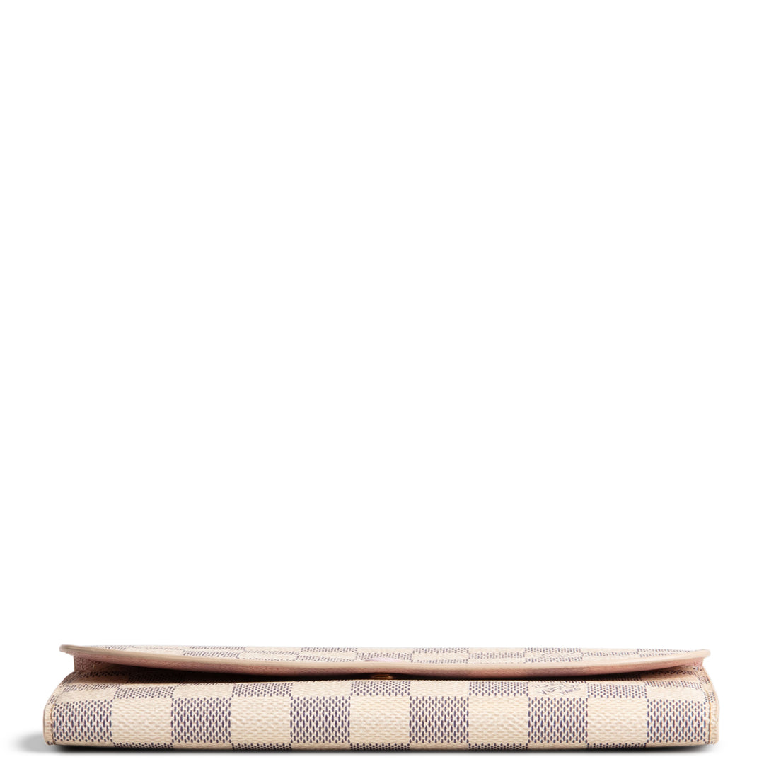 LOUIS VUITTON Damier Azur Emilie Wallet