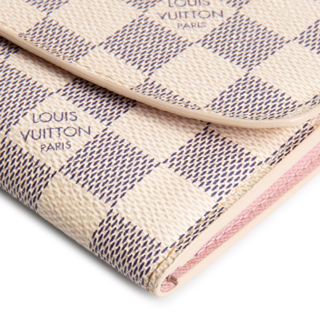 LOUIS VUITTON Damier Azur Emilie Wallet