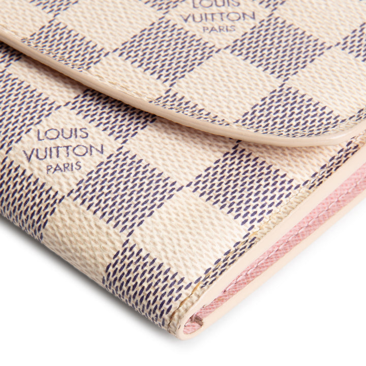 LOUIS VUITTON Damier Azur Emilie Wallet