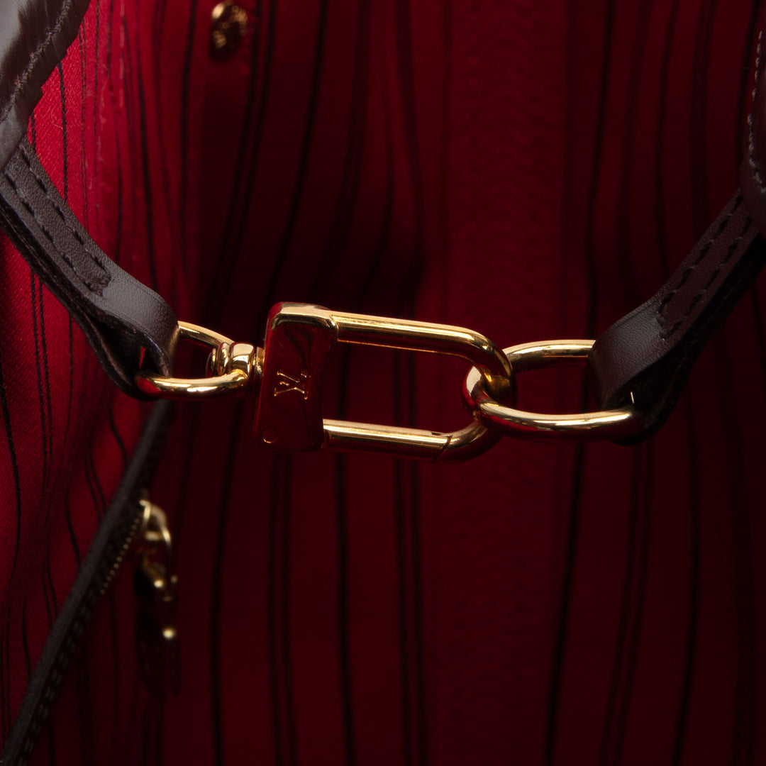 LOUIS VUITTON Damier Ebene Neverfull MM - No Pouch