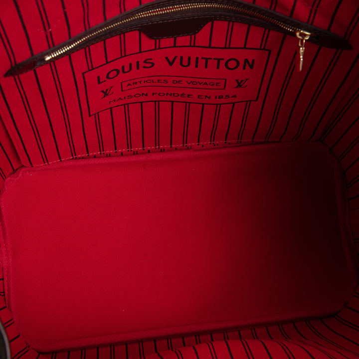 LOUIS VUITTON Damier Ebene Neverfull MM - No Pouch