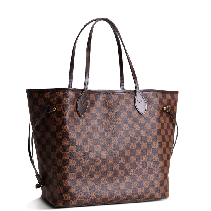 LOUIS VUITTON Damier Ebene Neverfull MM - No Pouch