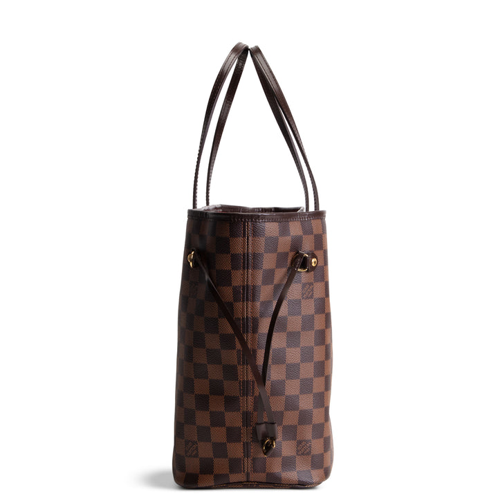 LOUIS VUITTON Damier Ebene Neverfull MM - No Pouch