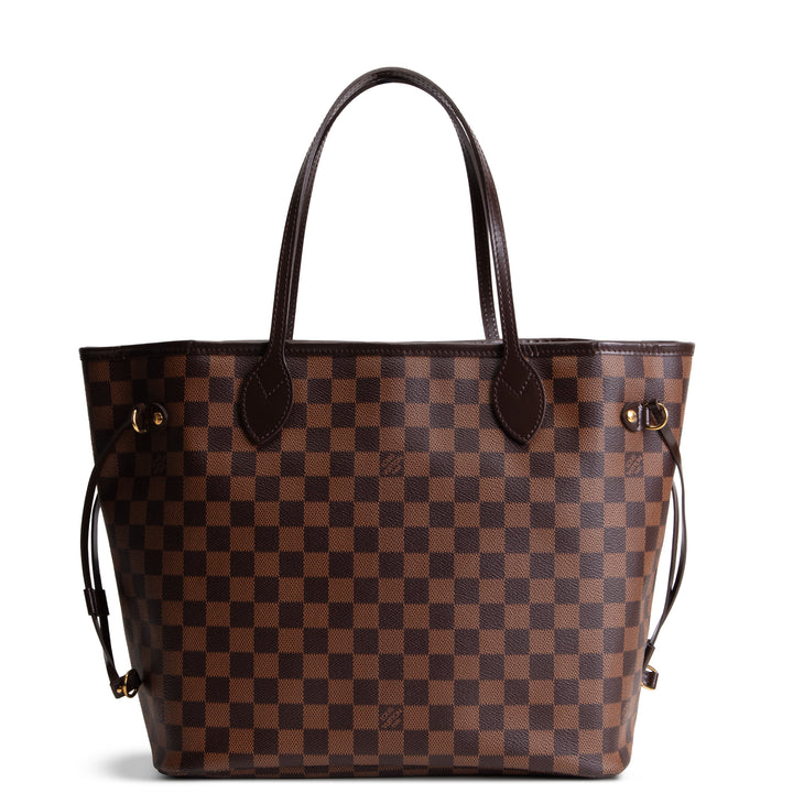 LOUIS VUITTON Damier Ebene Neverfull MM - No Pouch
