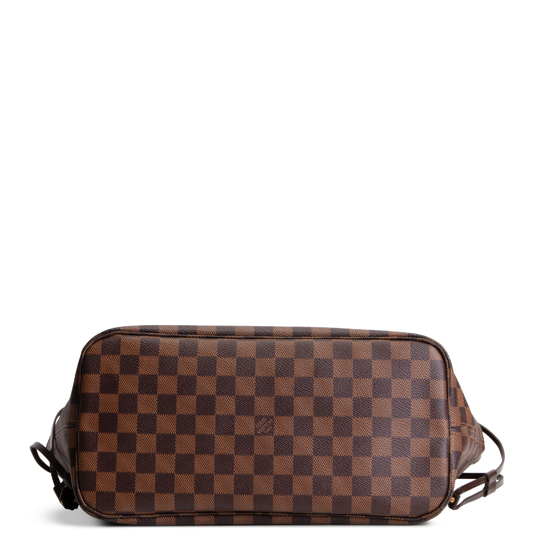 LOUIS VUITTON Damier Ebene Neverfull MM - No Pouch