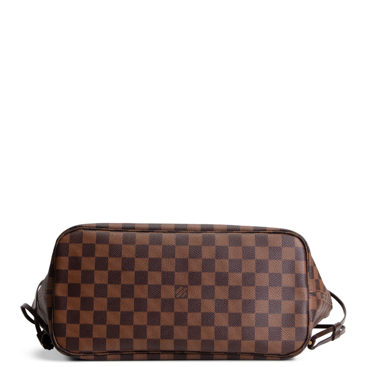 LOUIS VUITTON Damier Ebene Neverfull MM - No Pouch