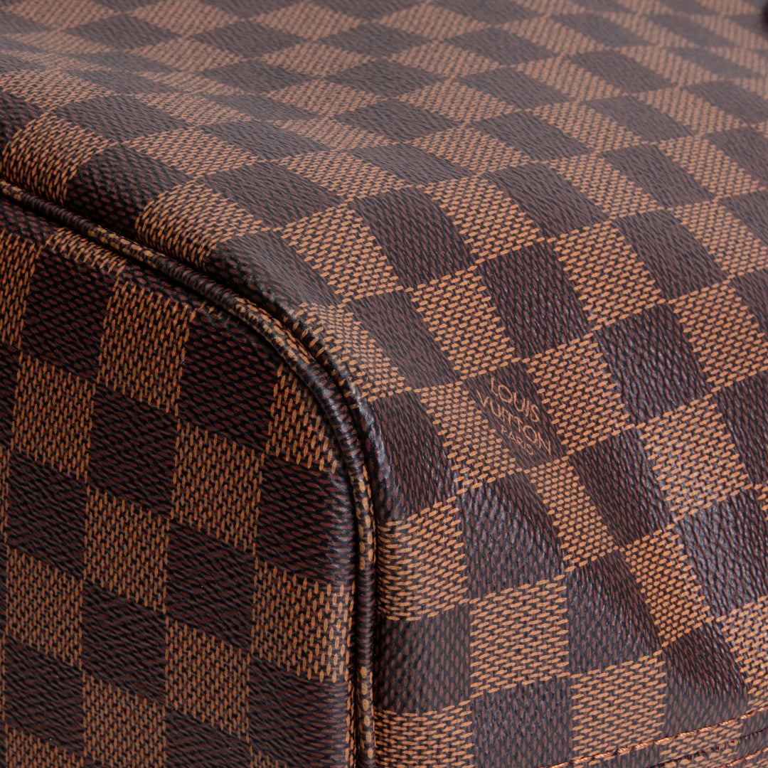LOUIS VUITTON Damier Ebene Neverfull MM - No Pouch