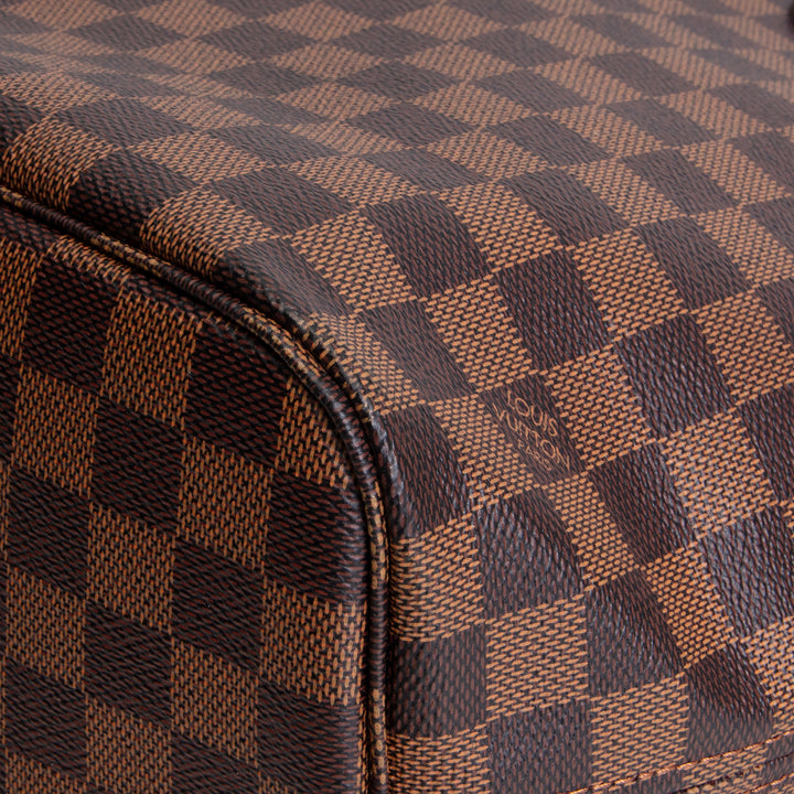LOUIS VUITTON Damier Ebene Neverfull MM - No Pouch