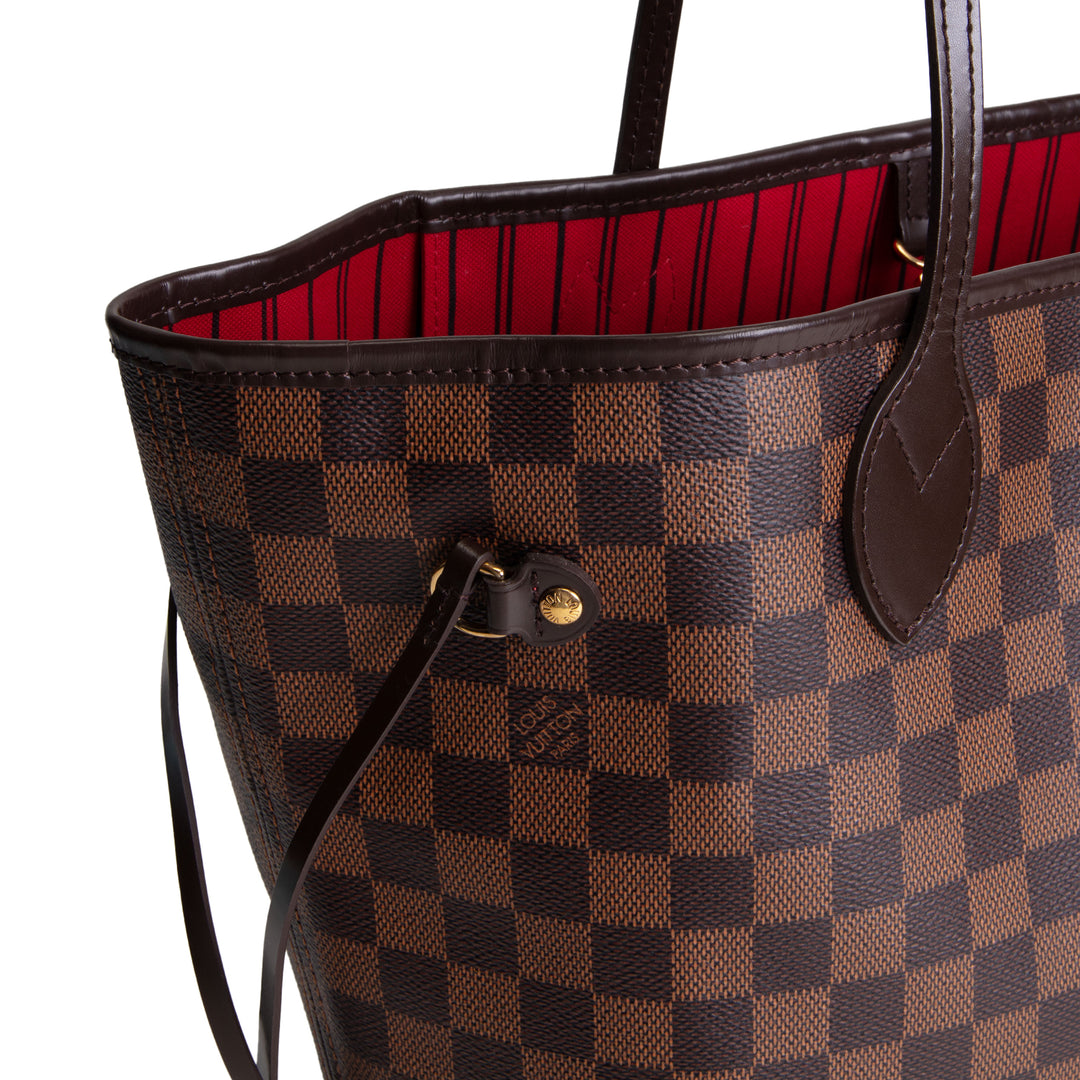 LOUIS VUITTON Damier Ebene Neverfull MM - No Pouch