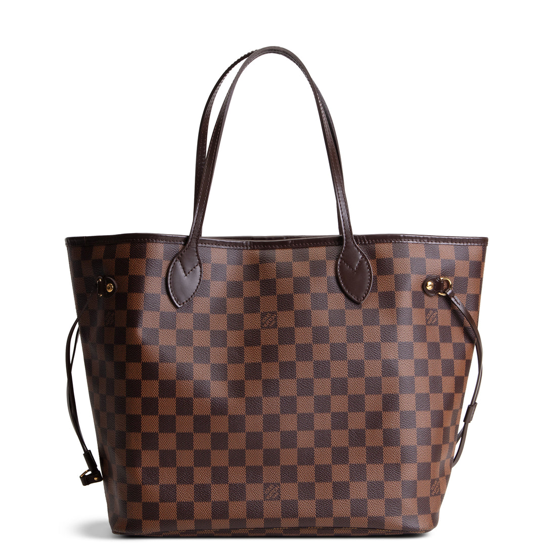 LOUIS VUITTON Damier Ebene Neverfull MM - No Pouch