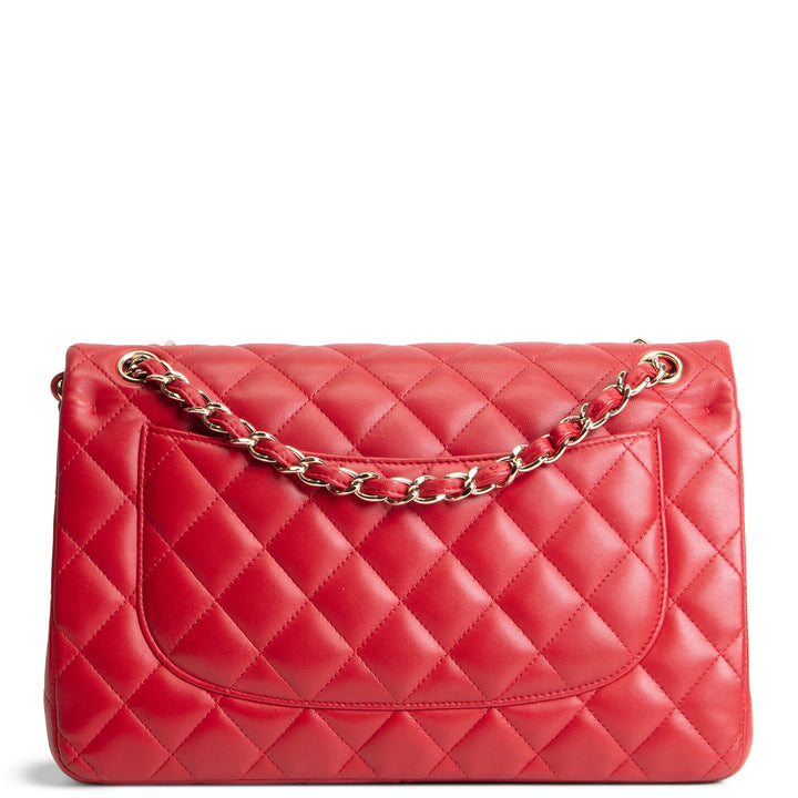 CHANEL Lambskin Classic Jumbo Double Flap