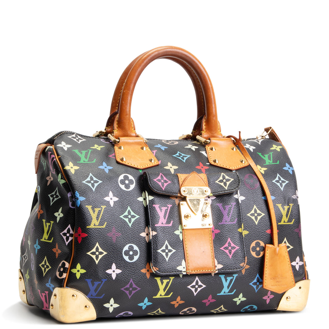 LOUIS VUITTON Monogram Multicolore Speedy 30 - Black