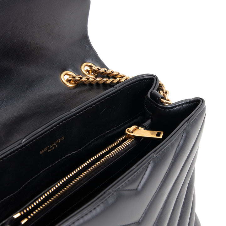 SAINT LAURENT Small Loulou Shoulder Bag - Black - OUTLET FINAL SALE