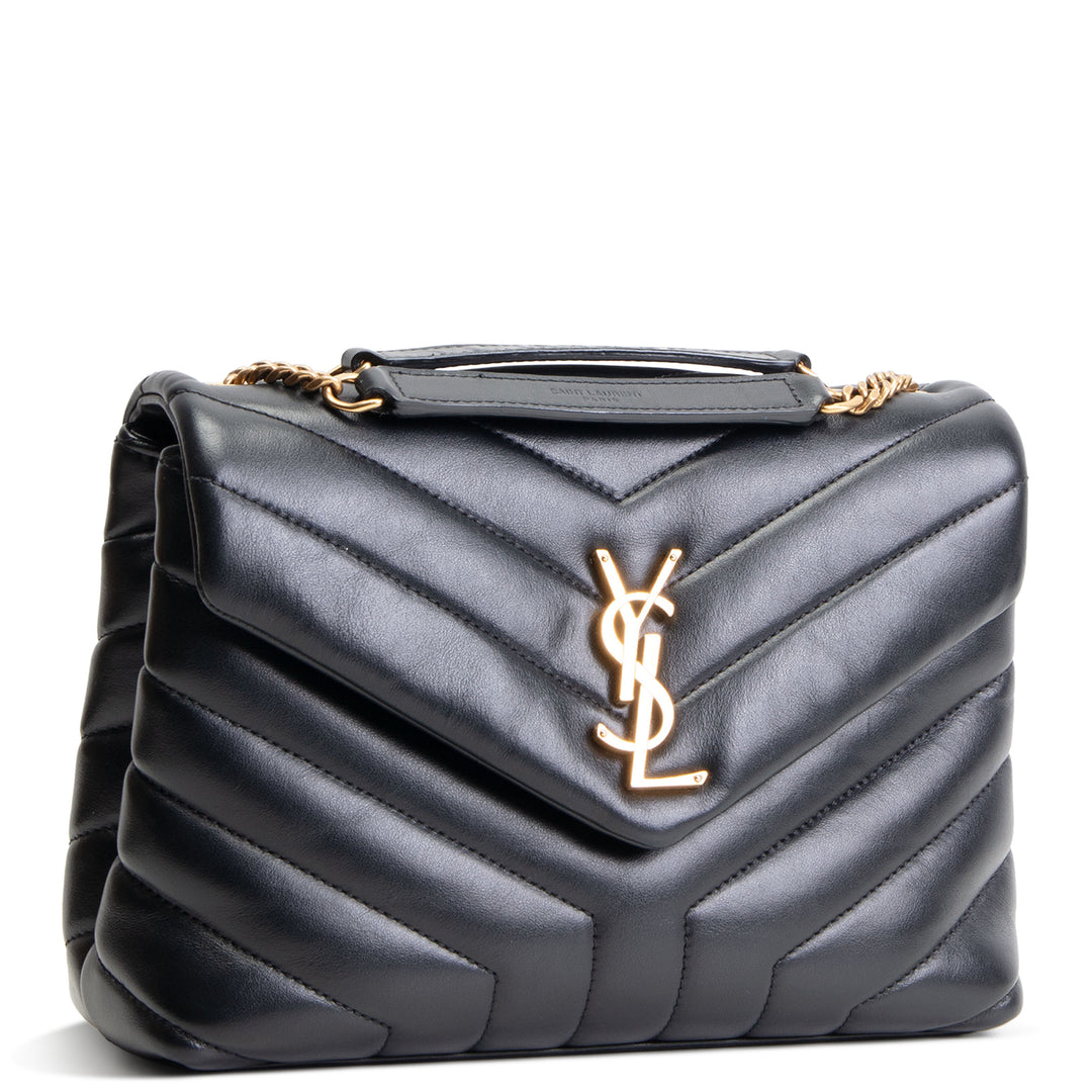 SAINT LAURENT Small Loulou Shoulder Bag - Black - OUTLET FINAL SALE