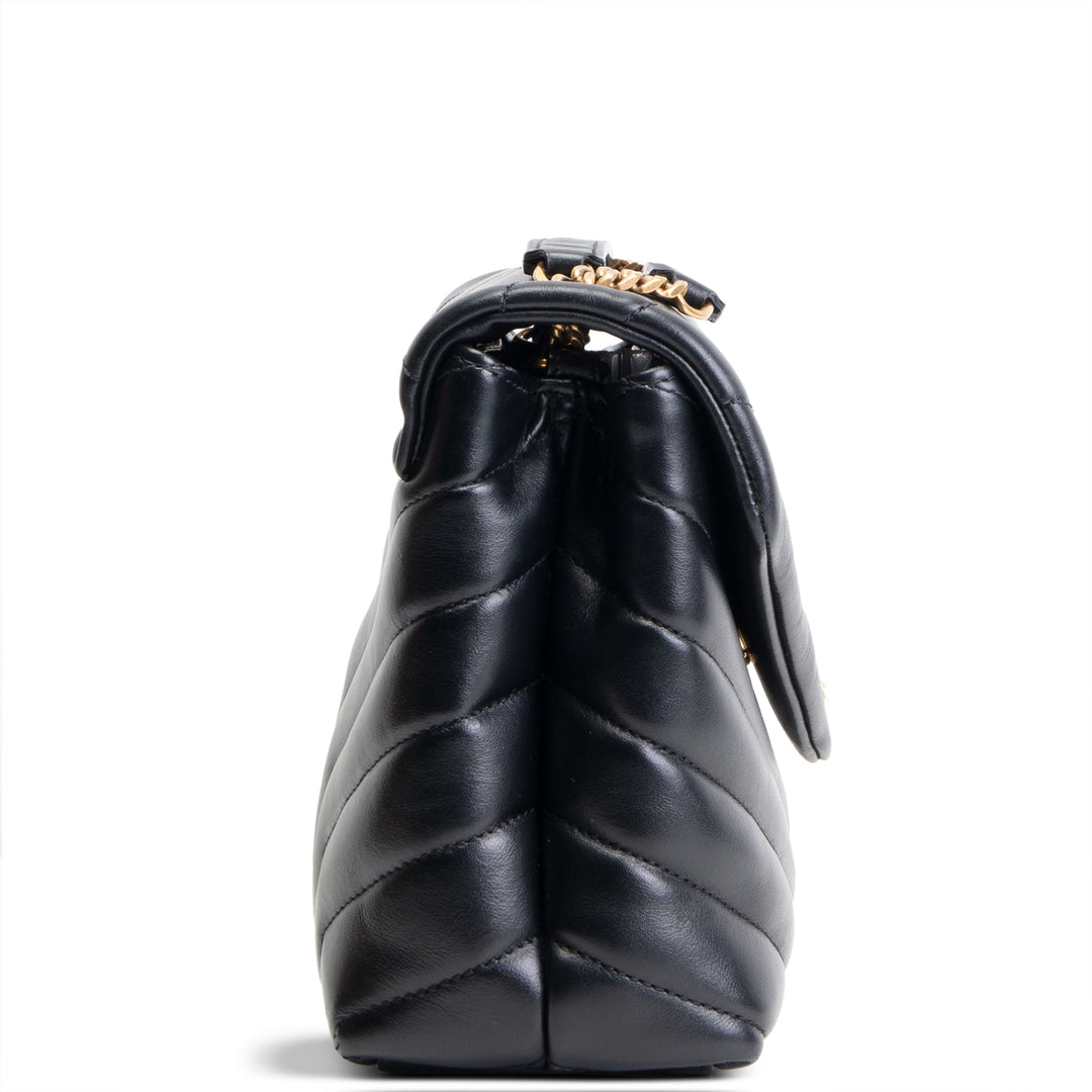 SAINT LAURENT Small Loulou Shoulder Bag - Black - OUTLET FINAL SALE