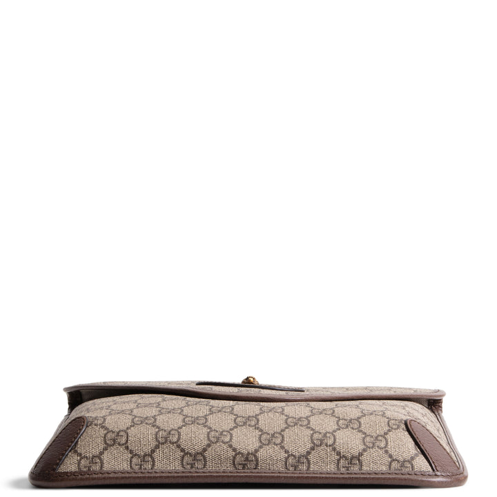 GUCCI GG Supreme Neo Vintage Messenger Bag - Beige & Ebony