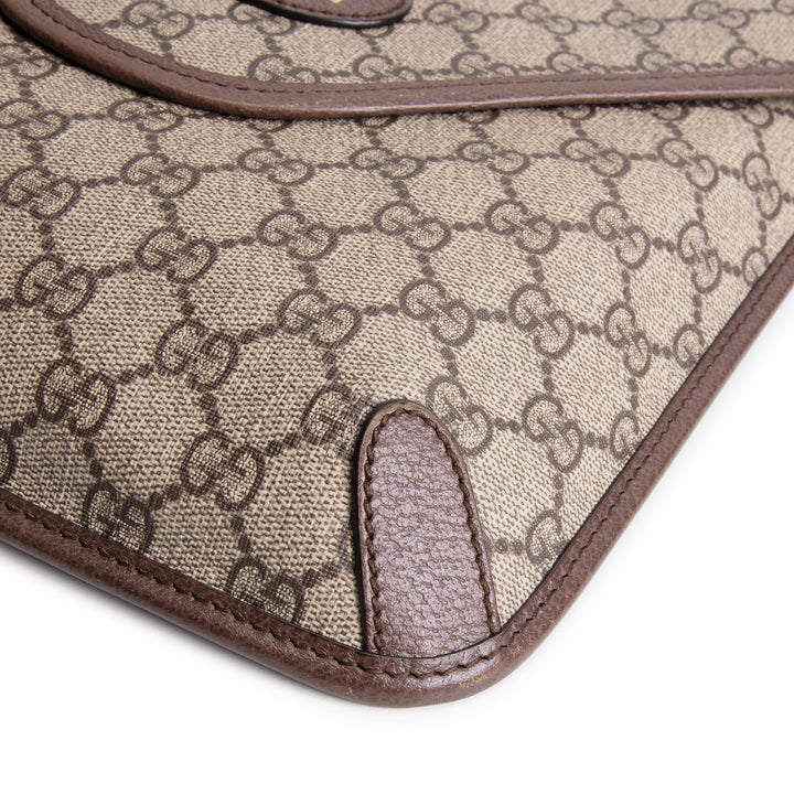 GUCCI GG Supreme Neo Vintage Messenger Bag - Beige & Ebony