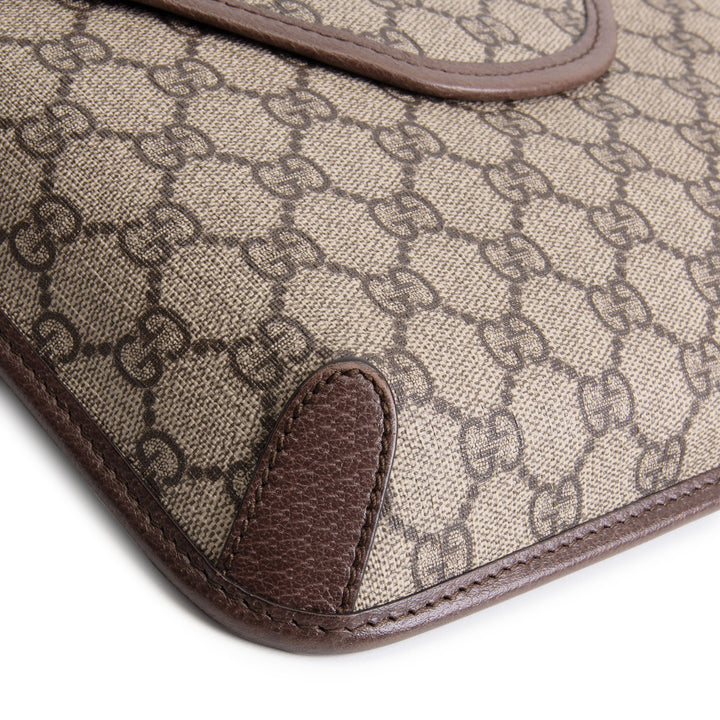 GUCCI GG Supreme Neo Vintage Messenger Bag - Beige & Ebony