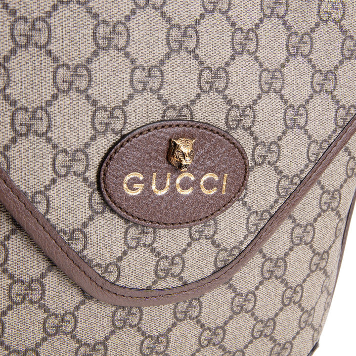 GUCCI GG Supreme Neo Vintage Messenger Bag - Beige & Ebony