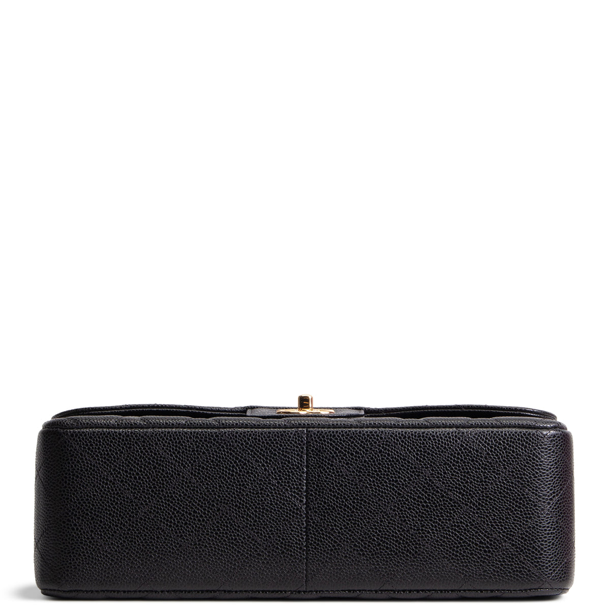 CHANEL Quilted Caviar Jumbo Double Flap Bag - Black